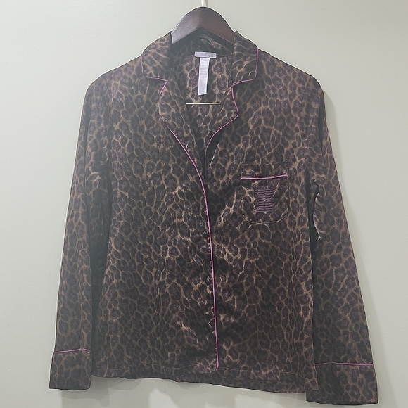 Savage X Fenty Jackets & Blazers - Brown and Pink Leopard Print Blazer with Velvet Texture